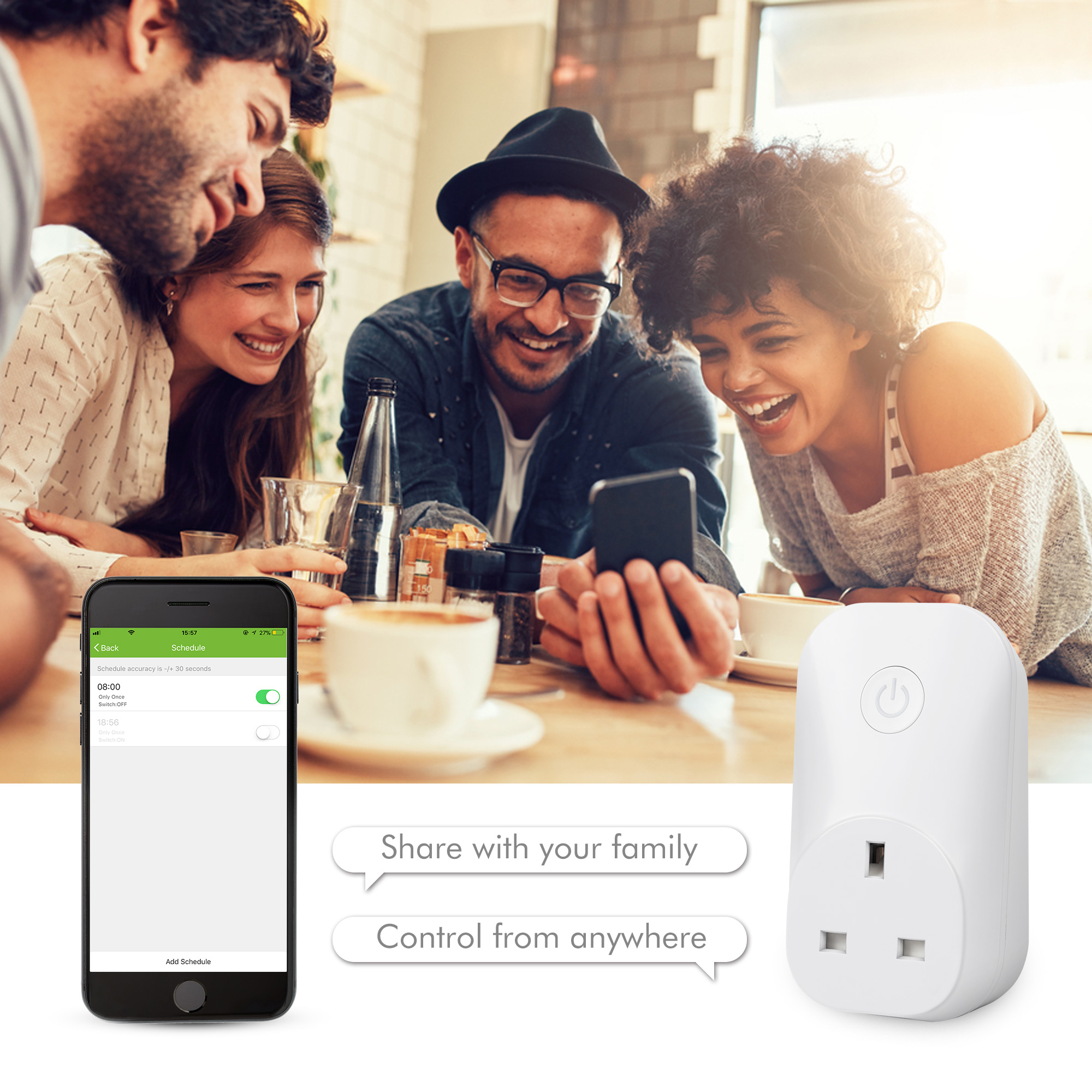 HBN WiFi Smart Plug, Compatible with Alexa Google Assistant and IFTTT (3 Pack)