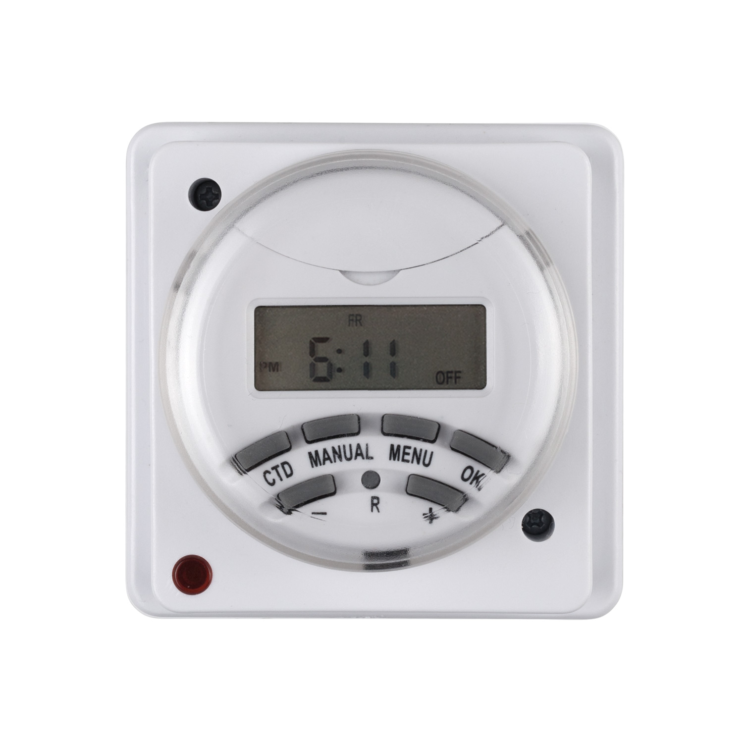 HBN Weekly Programmable Electronic Digital Wall-Mounted Timer Switch with Countdown Function, Waterproof Cover White, 220-240V 16A